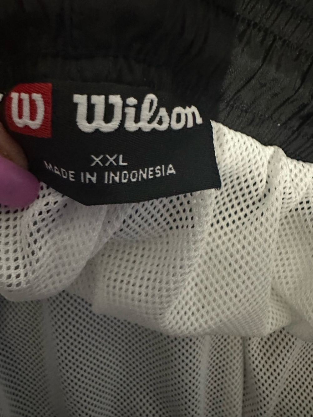 Wilson Black Athletic Pants with White Mesh Lining – Size XXL - Picture 3 of 3